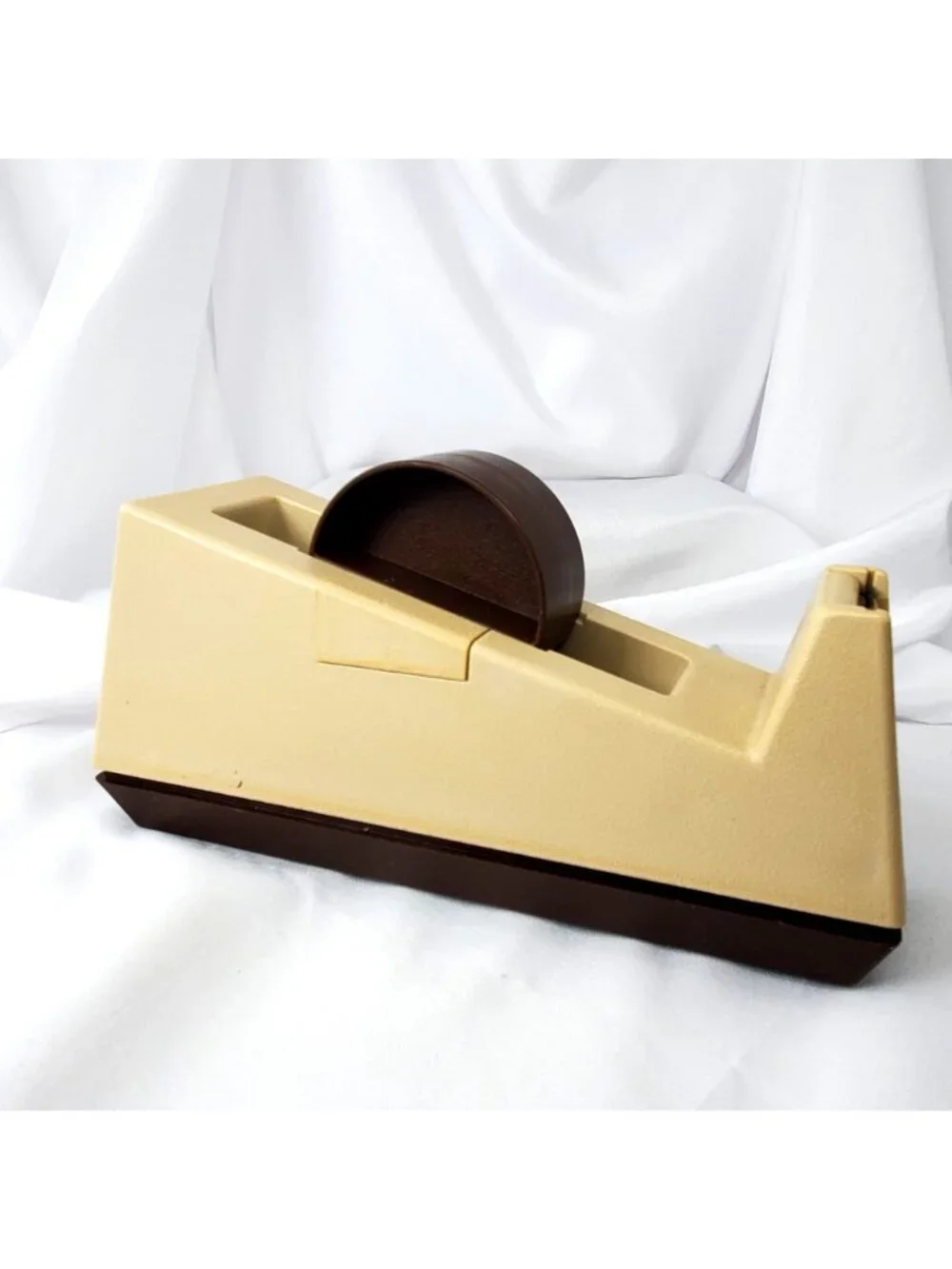 VTG 3M Scotch C-25 Heavy-Duty Desktop Tape Dispenser Beige/Brown Model 28000 USA